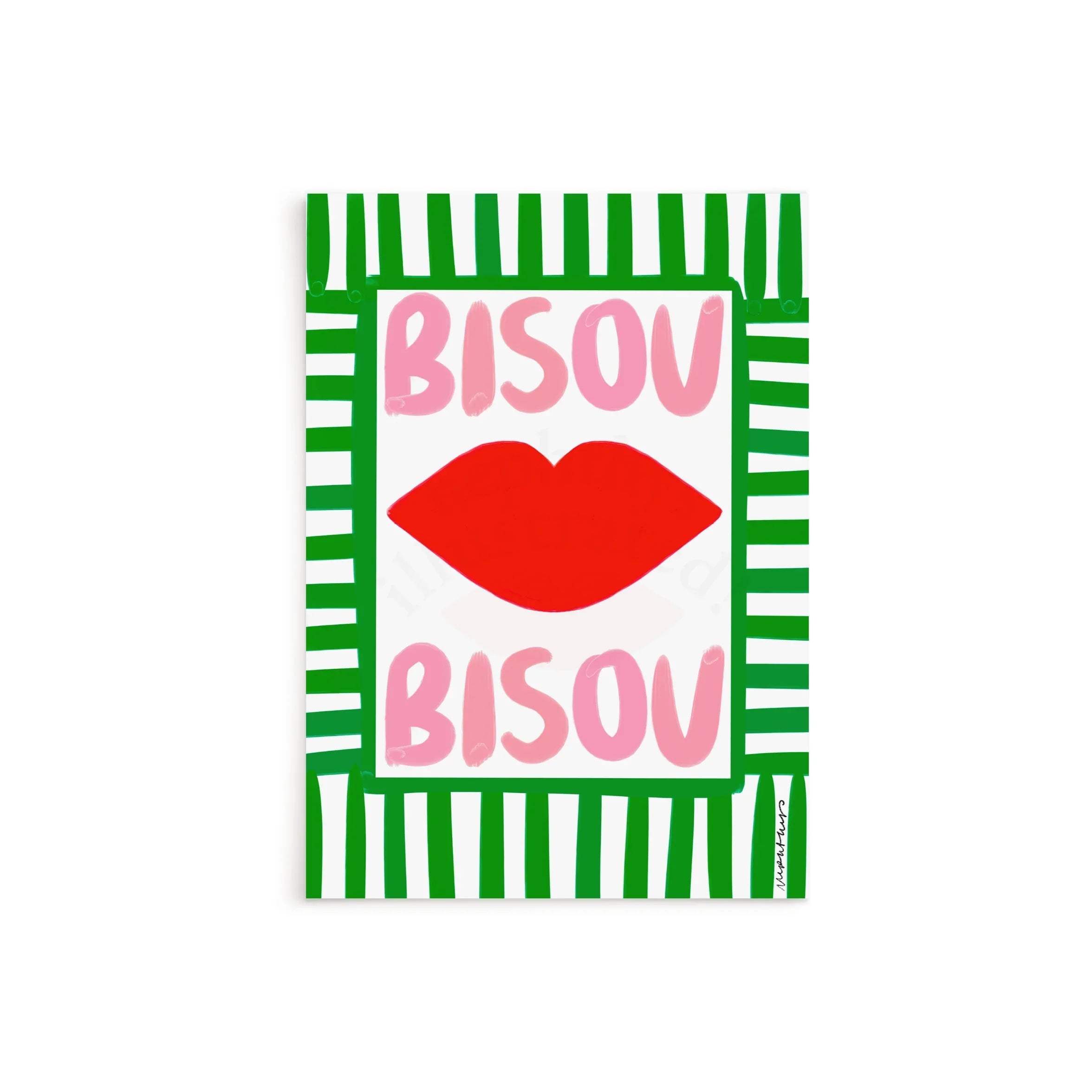 Nephthys Illustrated plakat, Bisou Bisou No1 - A4 format