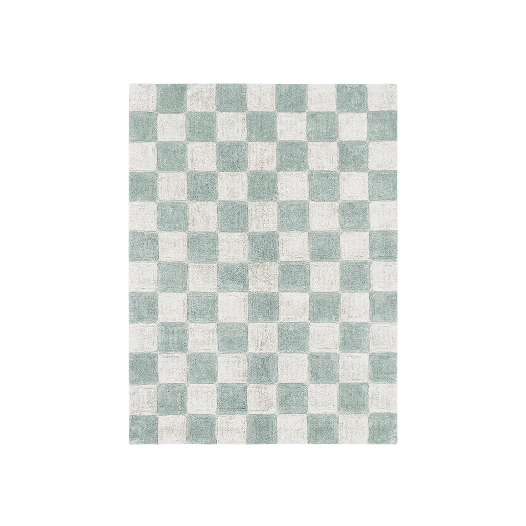 Lorena Canals vaskbart gulvtæppe, Tiles Blue Sage - flere str.