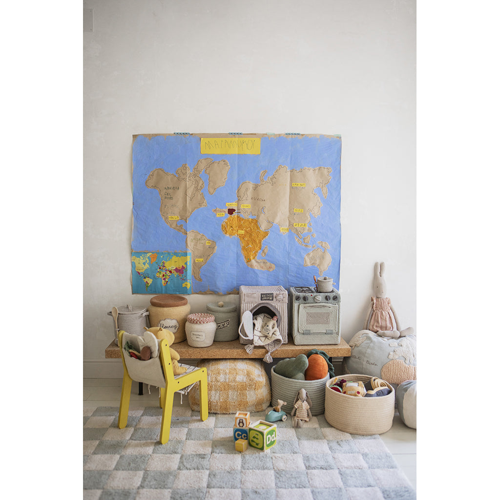 Lorena Canals vaskbart gulvteppe, Tiles Blue Sage - flere str.