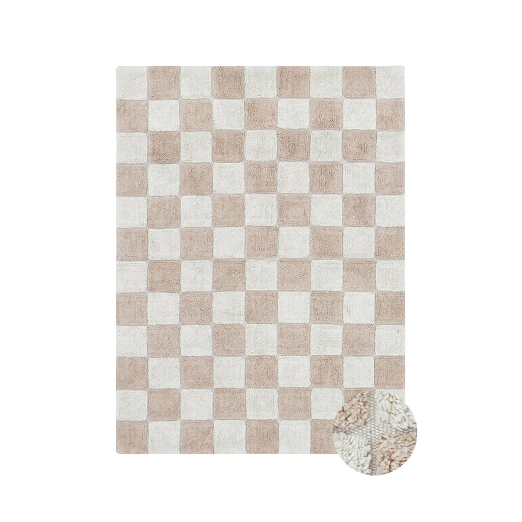 Lorena Canals vaskbart gulvtæppe, Tiles Rose - flere str.