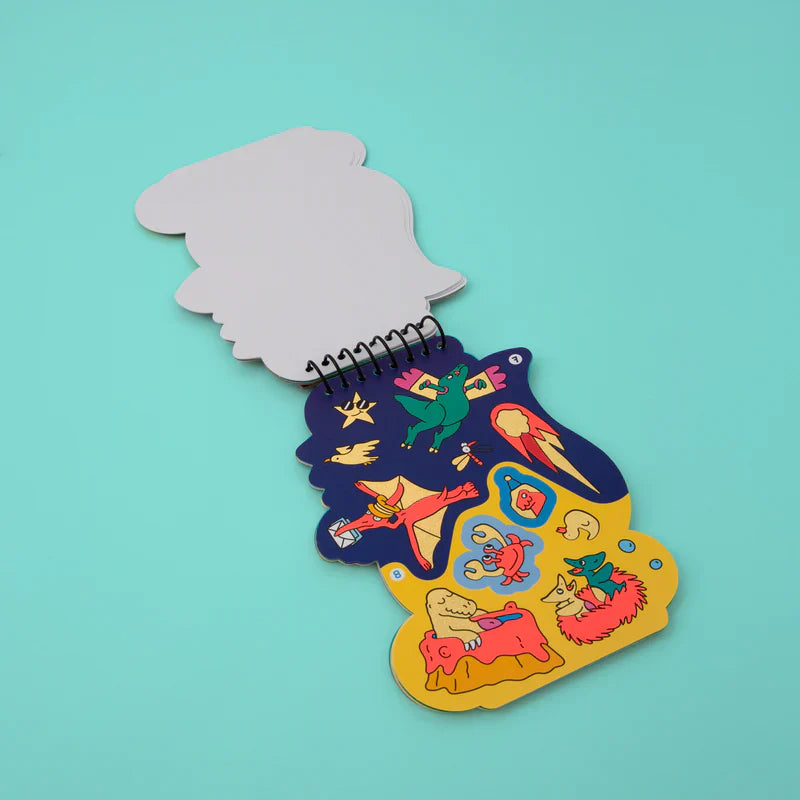 Omy aktivitetsbok med klistremerker, Dino