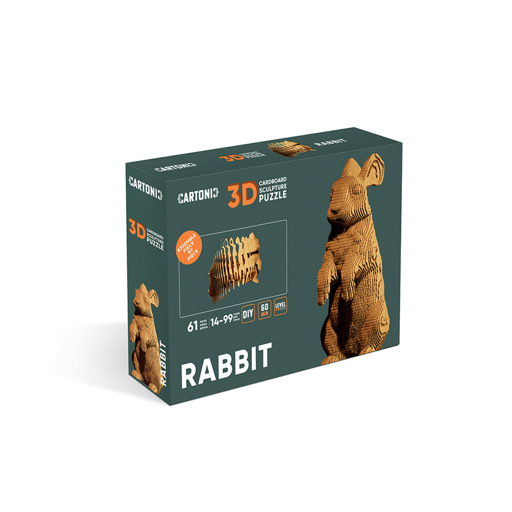 Cartonic 3D Puslespill, Bygg ditt eget papirkunstverk – Kanin