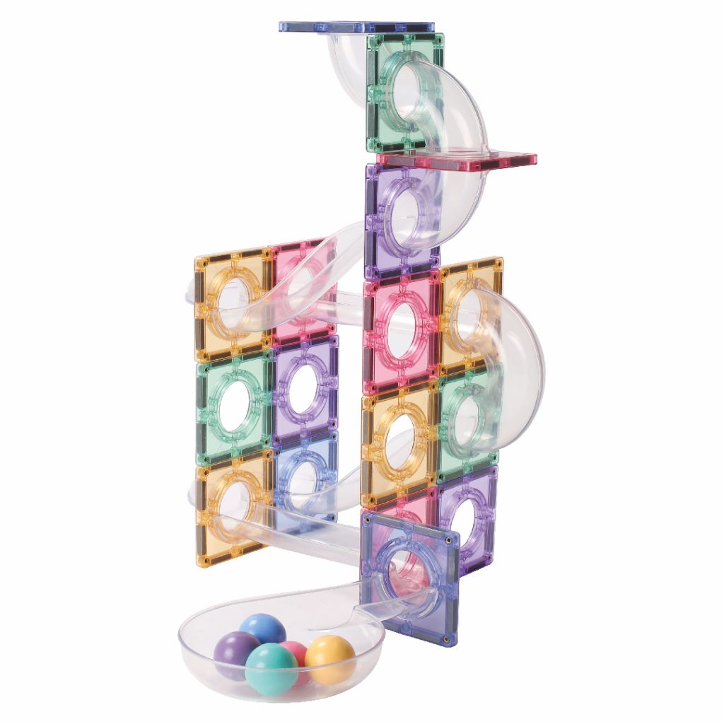 Cleverclixx Magnetisk byggelek, Ball Run Creative pack, Patel 70 stk