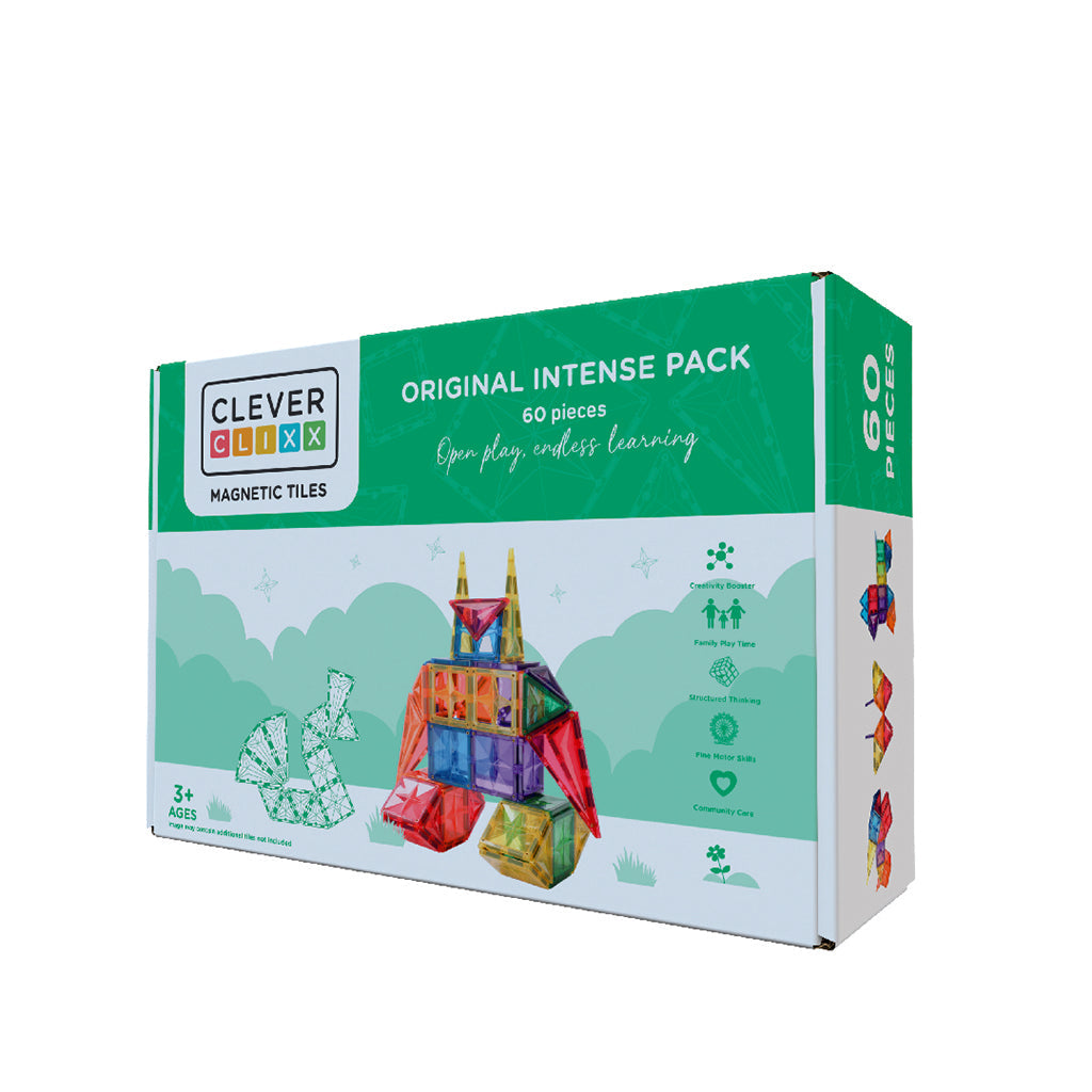 Cleverclixx Magnetisk byggesett, Original Intense Pack - 60 deler