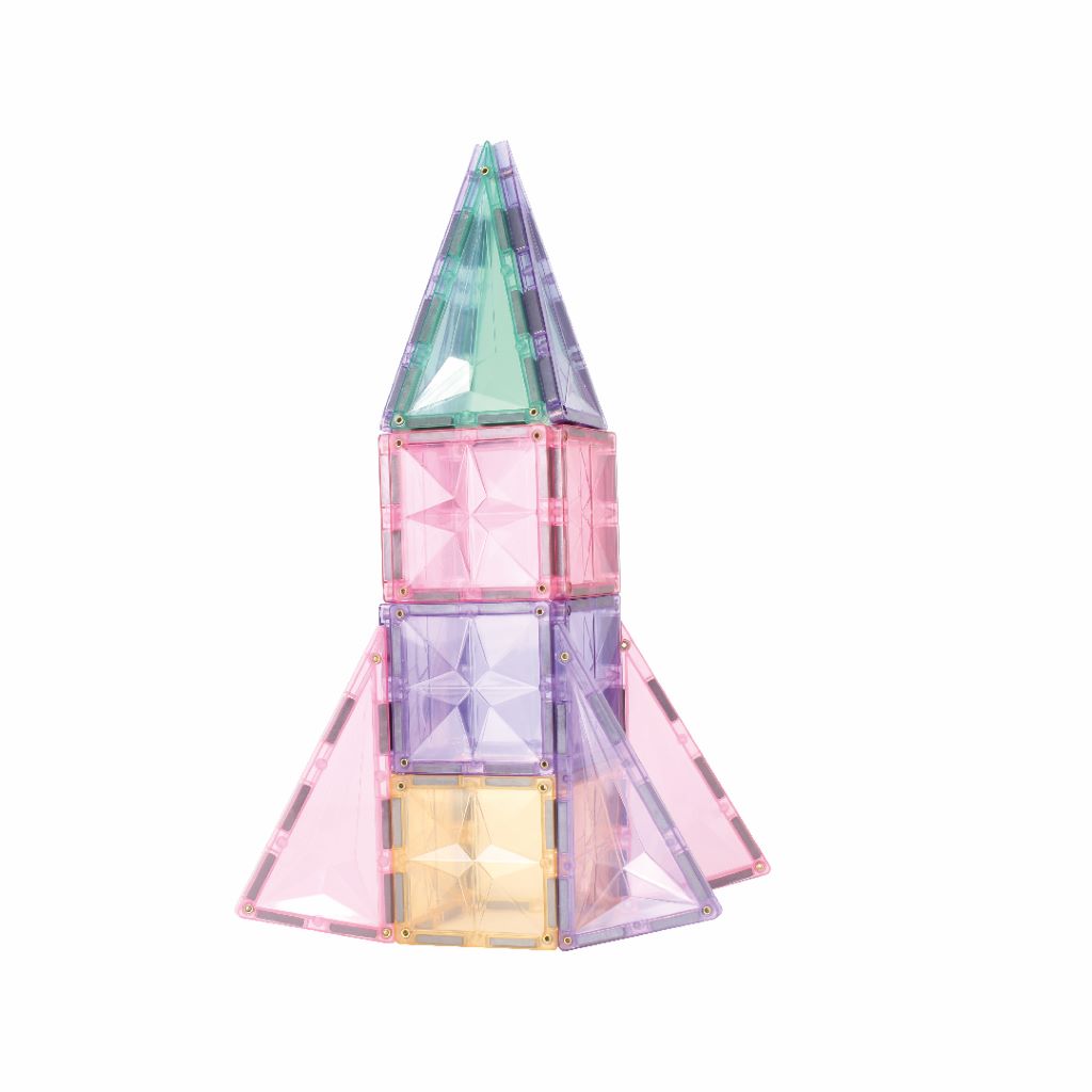 Cleverclixx Magnetisk byggelegesett, Petite Pastel Pack – 36 stk.