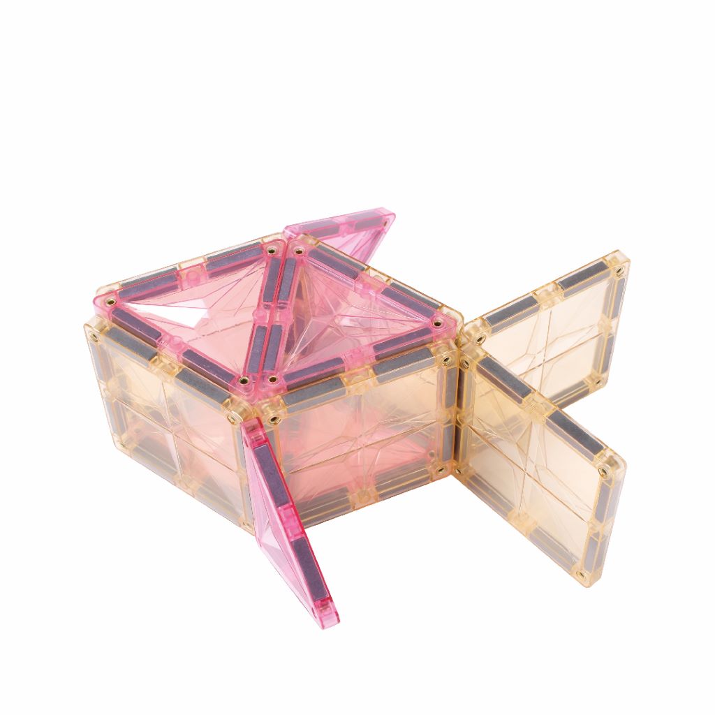 Cleverclixx Magnetisk byggelegesett, Petite Pastel Pack – 36 stk.