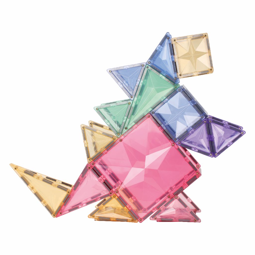 Cleverclixx Magnetisk byggelegesett, Petite Pastel Pack – 36 stk.