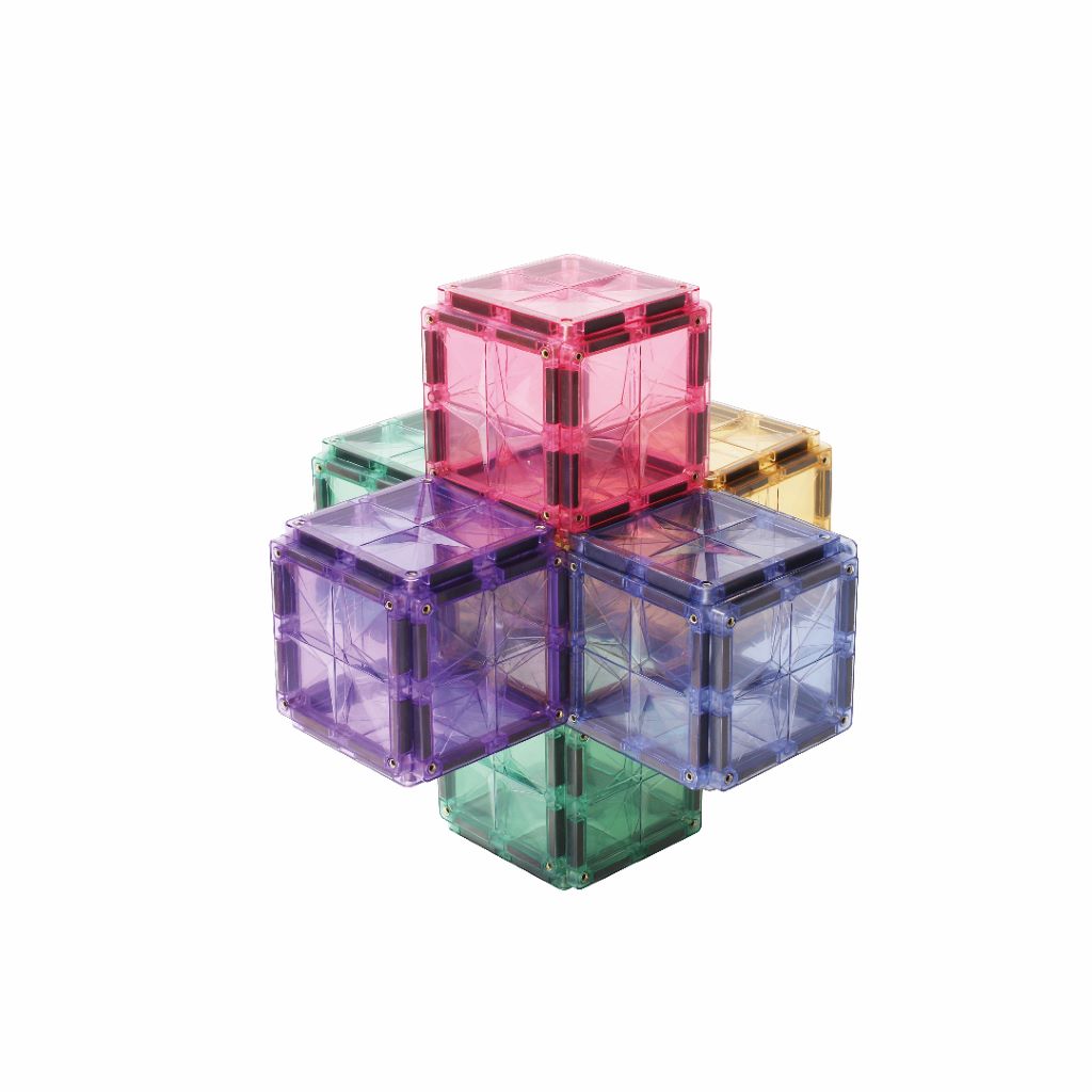 Cleverclixx Magnetisk byggelegesett, Petite Pastel Pack – 36 stk.