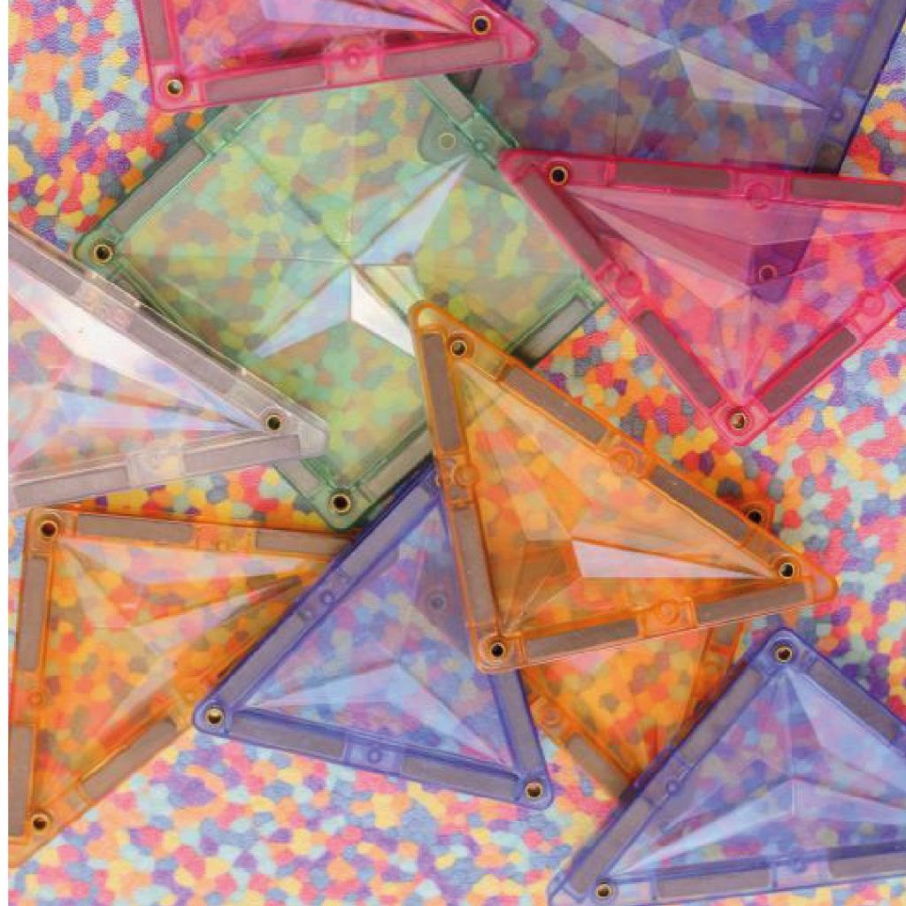 Cleverclixx Magnetisk byggelegesett, Petite Pastel Pack – 36 stk.
