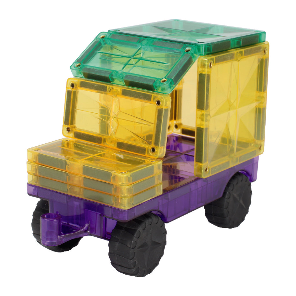 Cleverclixx Magnetisk byggeleke, Wheels Pack Intense – 25 deler