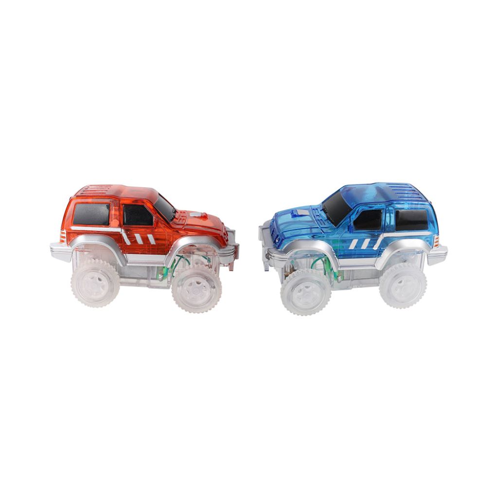Cleverclixx Magnetisk Byggesett, Racetbanebil - Blå