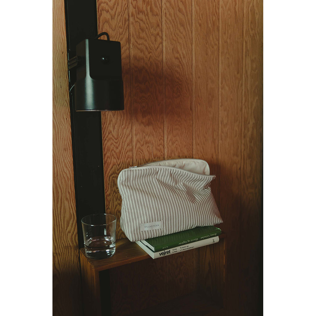 Studio Feder toalettmappe, Celia - Brown beach stripe