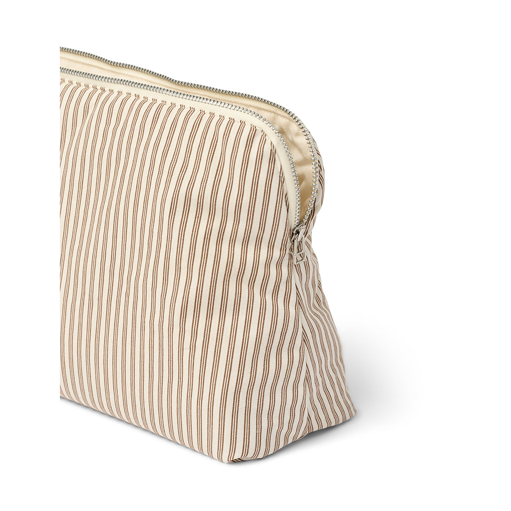 Studio Feder toalettmappe, Celia - Brown beach stripe