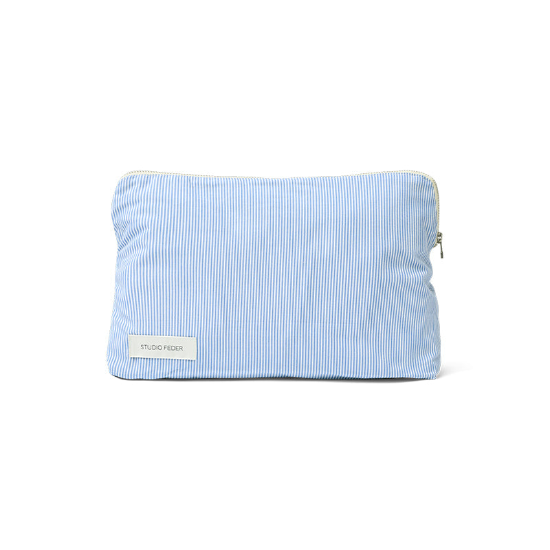 Studio Feder toalettmappe, Celia - Milk Stripe
