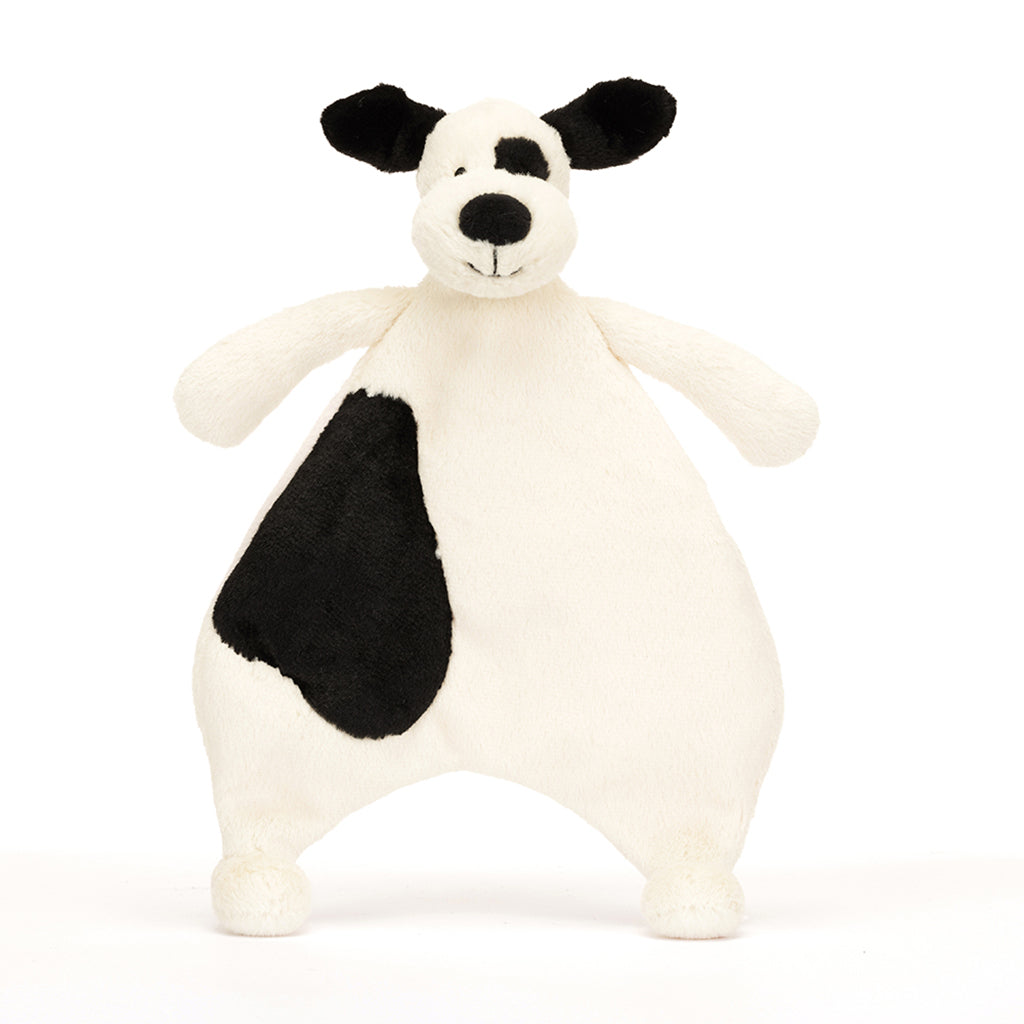 Baby Jellycat nusseklut, Hund - Sort/krem