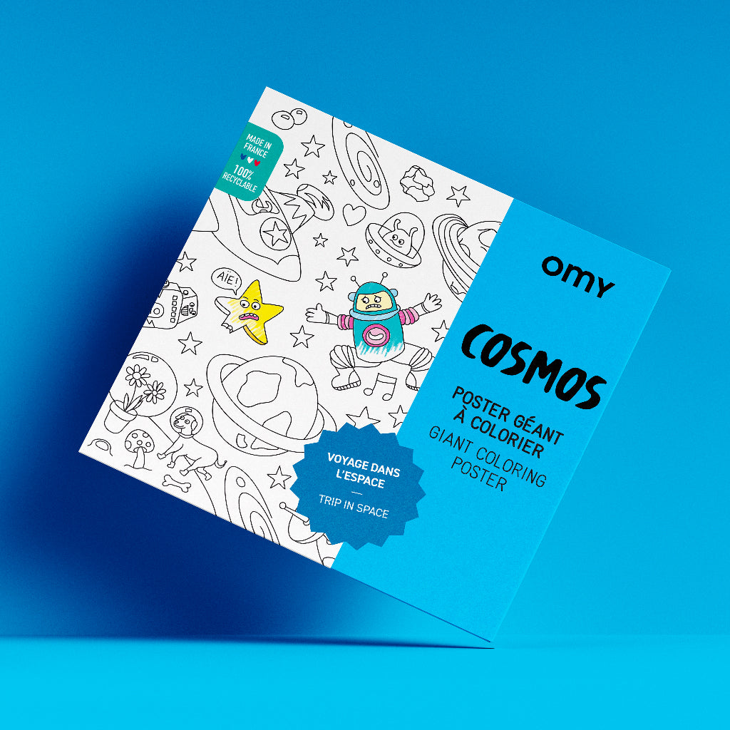 Omy stor plakat til fargelegging, 70 x 100 cm - Cosmos