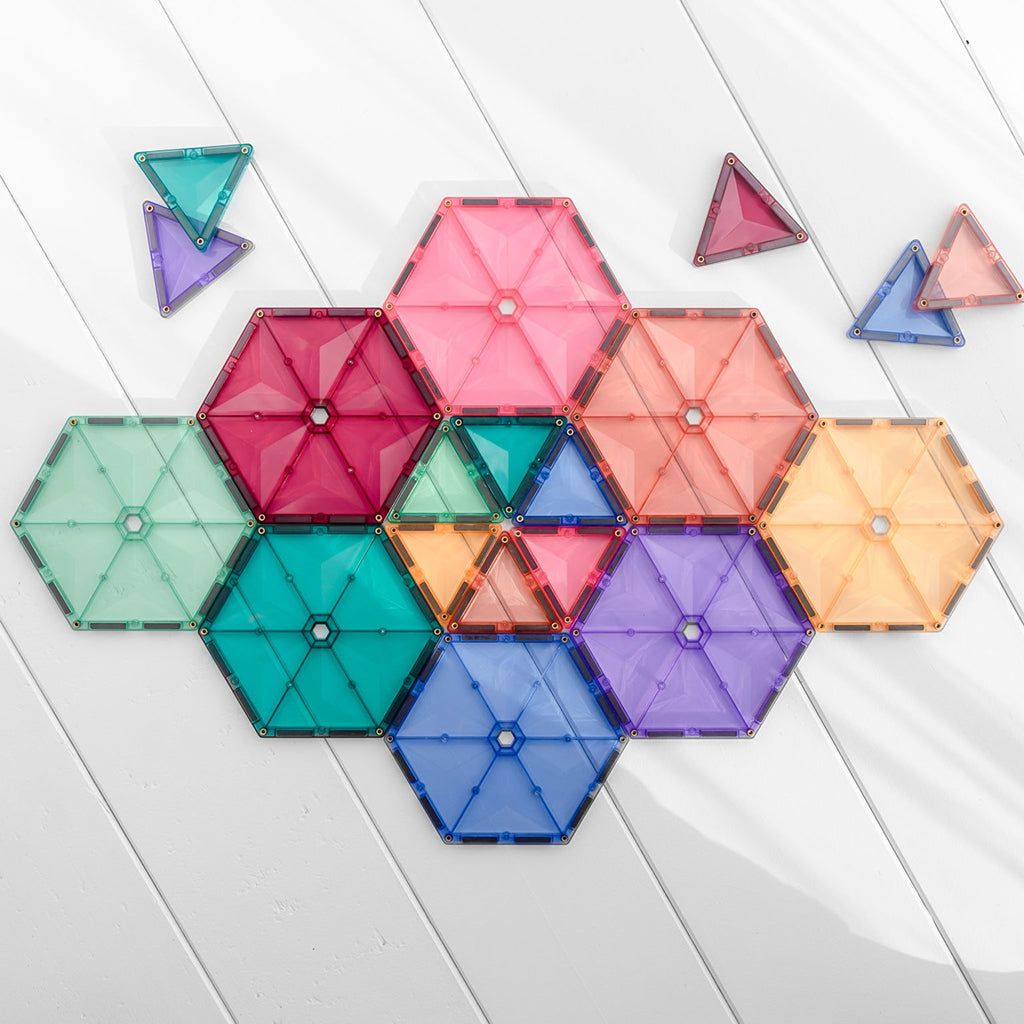 Connetix magnetisk byggesett, Geometry Pack, 40 deler – Pastel