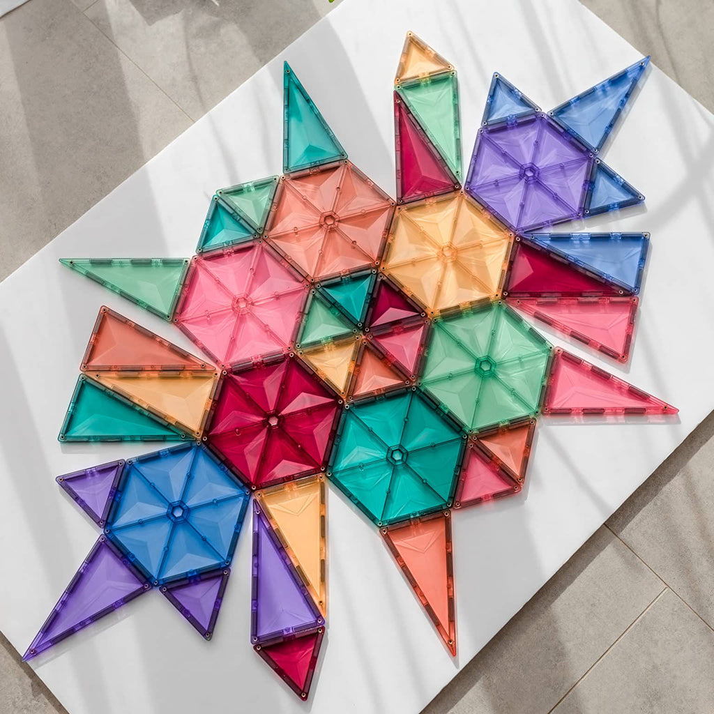 Connetix magnetisk byggesett, Geometry Pack, 40 deler – Pastel