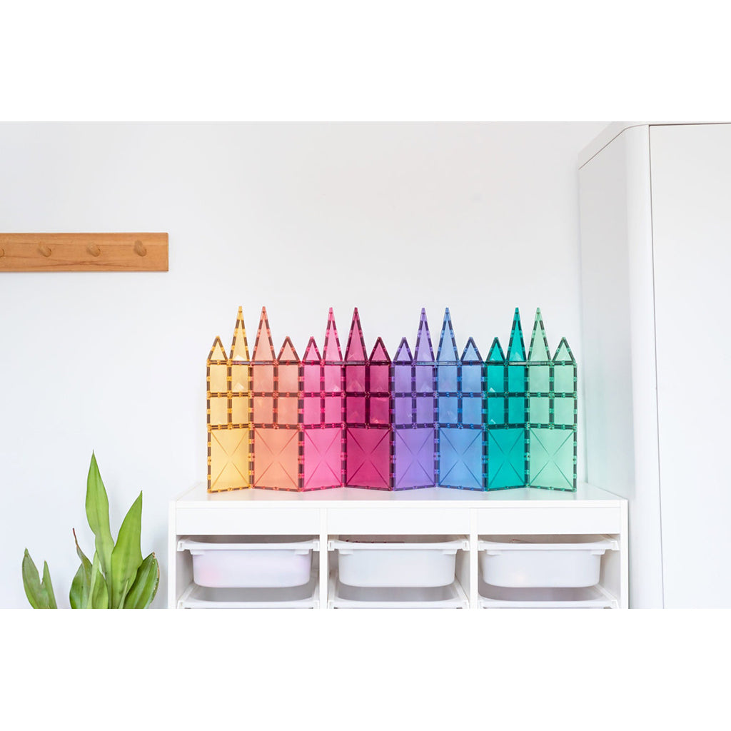 Connetix magnetisk byggesett, Starter pack, 60 deler - Pastell