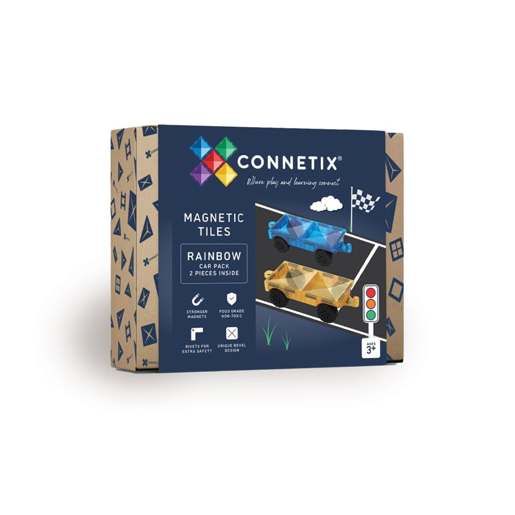 Connetix Car Pack magnetbiler 2 stk Rainbow