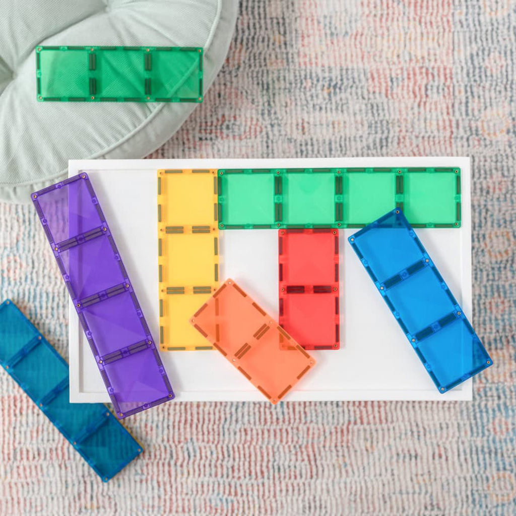 Connetix magnetisk byggesett, Ractangle Pack – 18 deler – rainbow
