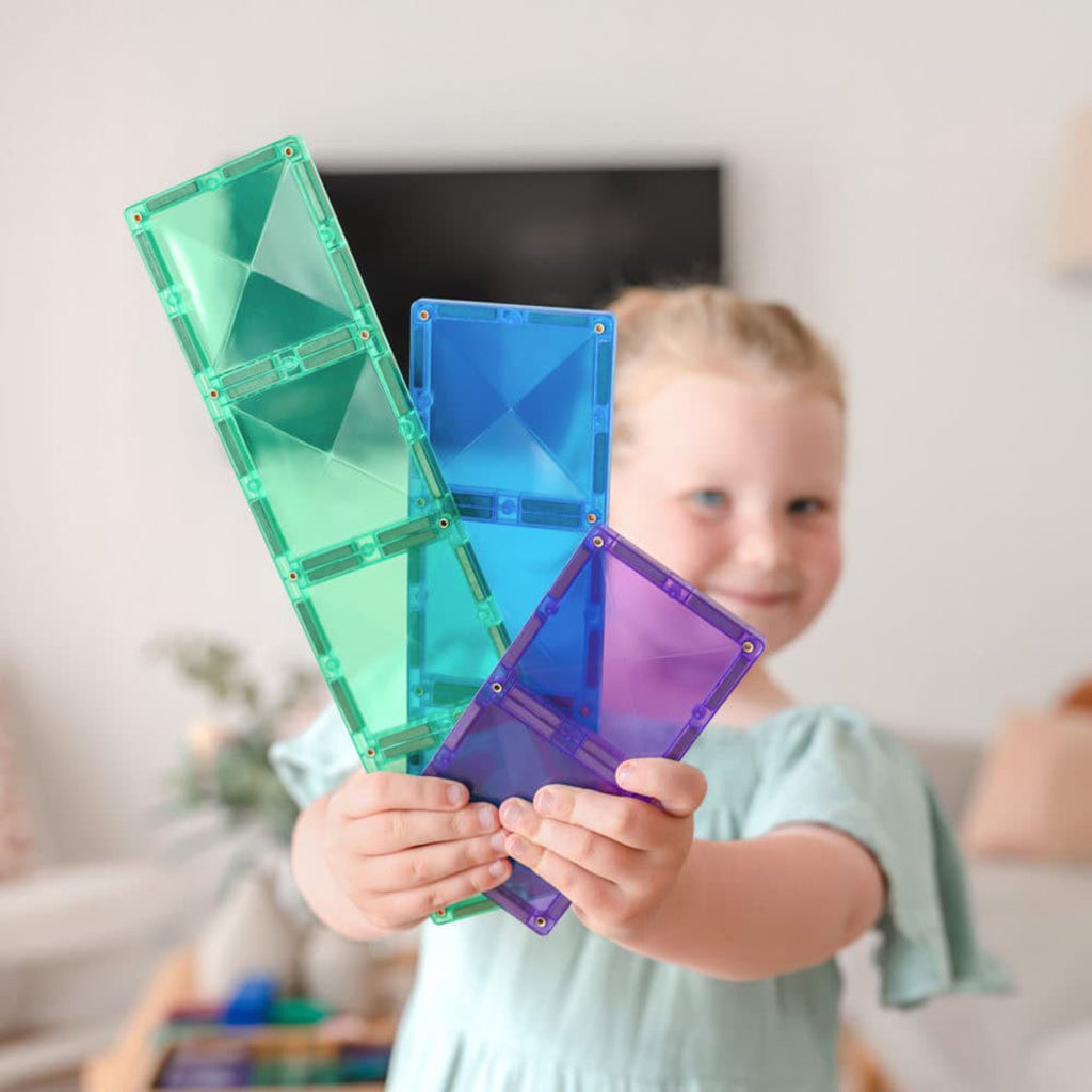 Connetix magnetisk byggesett, Ractangle Pack – 18 deler – rainbow