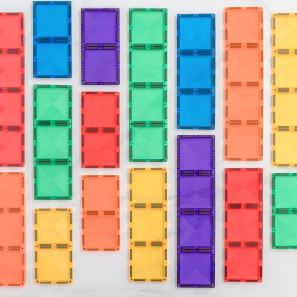 Connetix magnetisk byggesett, Ractangle Pack – 18 deler – rainbow