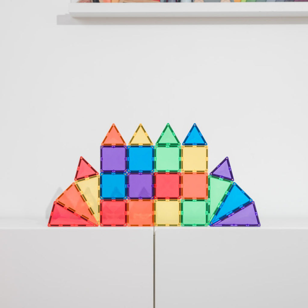 Connetix magnetisk byggesett, Mini Pack, 24 deler - Rainbow