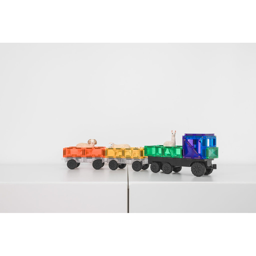 Connetix magnetisk byggesett, Transport Pack, 50 deler - Rainbow