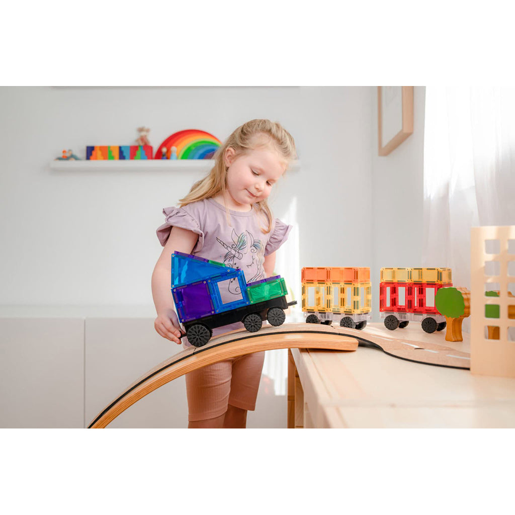 Connetix magnetisk byggesett, Transport Pack, 50 deler - Rainbow