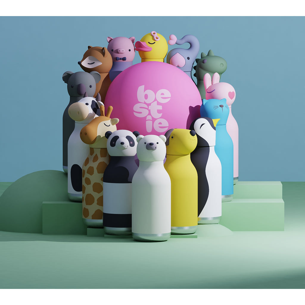 Asobu Bestie Animal termo drikkedunk, 460 ml – Flamingo