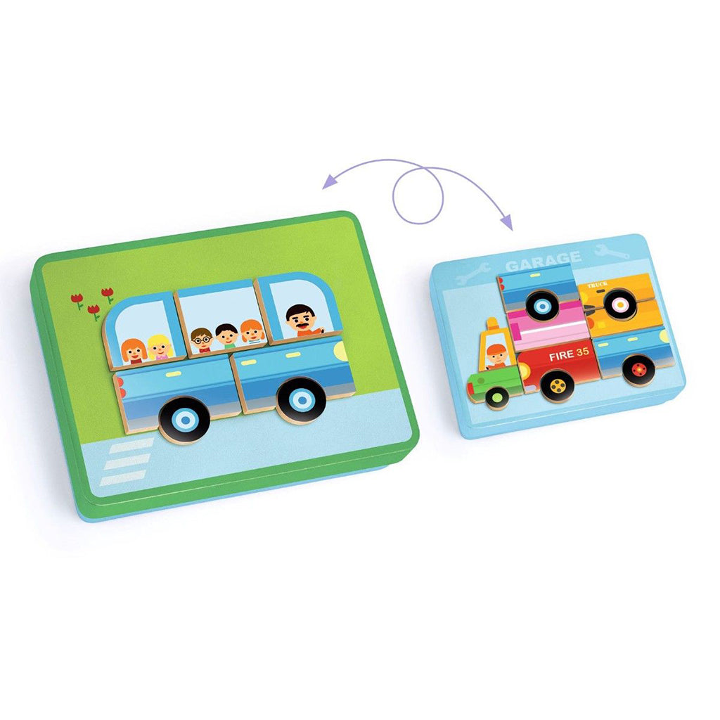 Djeco magnetlek, Inzebox – Kjøretøyer