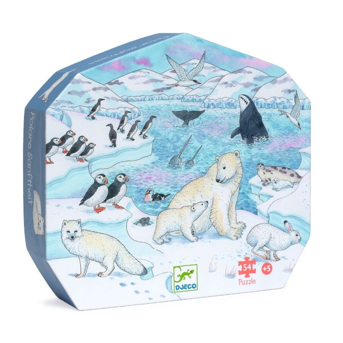 Djeco Silhuet puslespil, Polar - 54 brikker