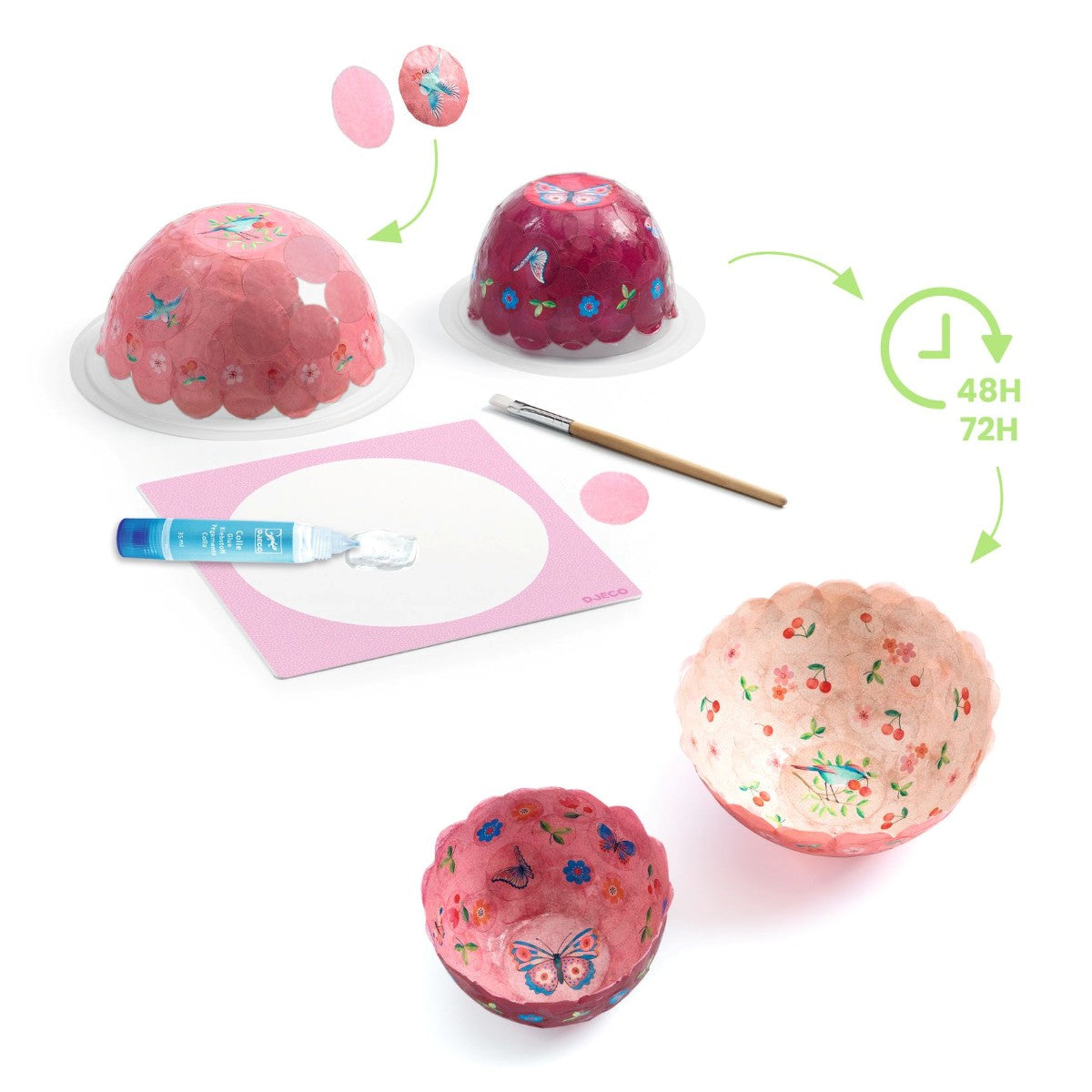 Djeco DIY - Papirskåler, Sommerfugler