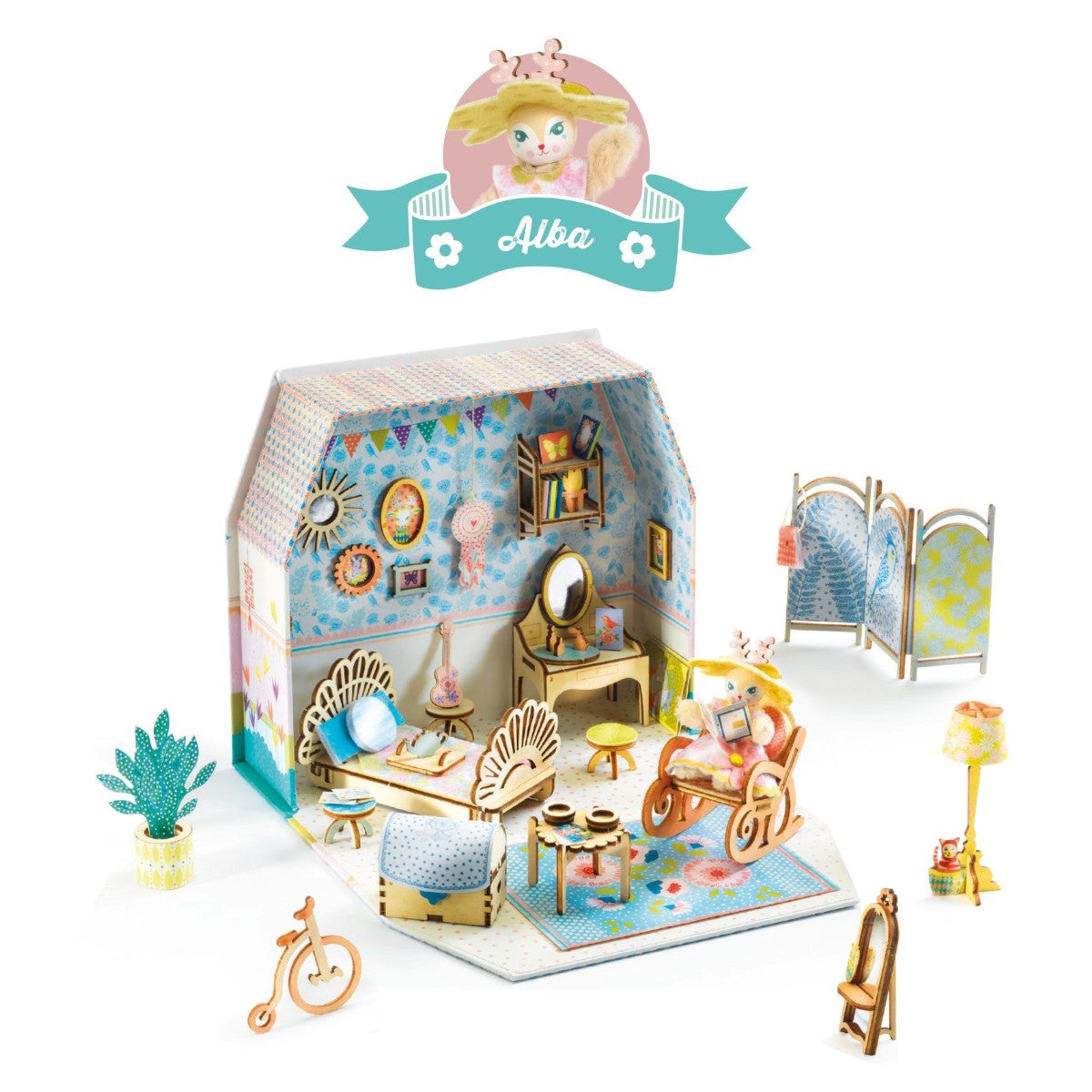 Djeco Mi House, DIY, miniatyrdukkehus - Alba