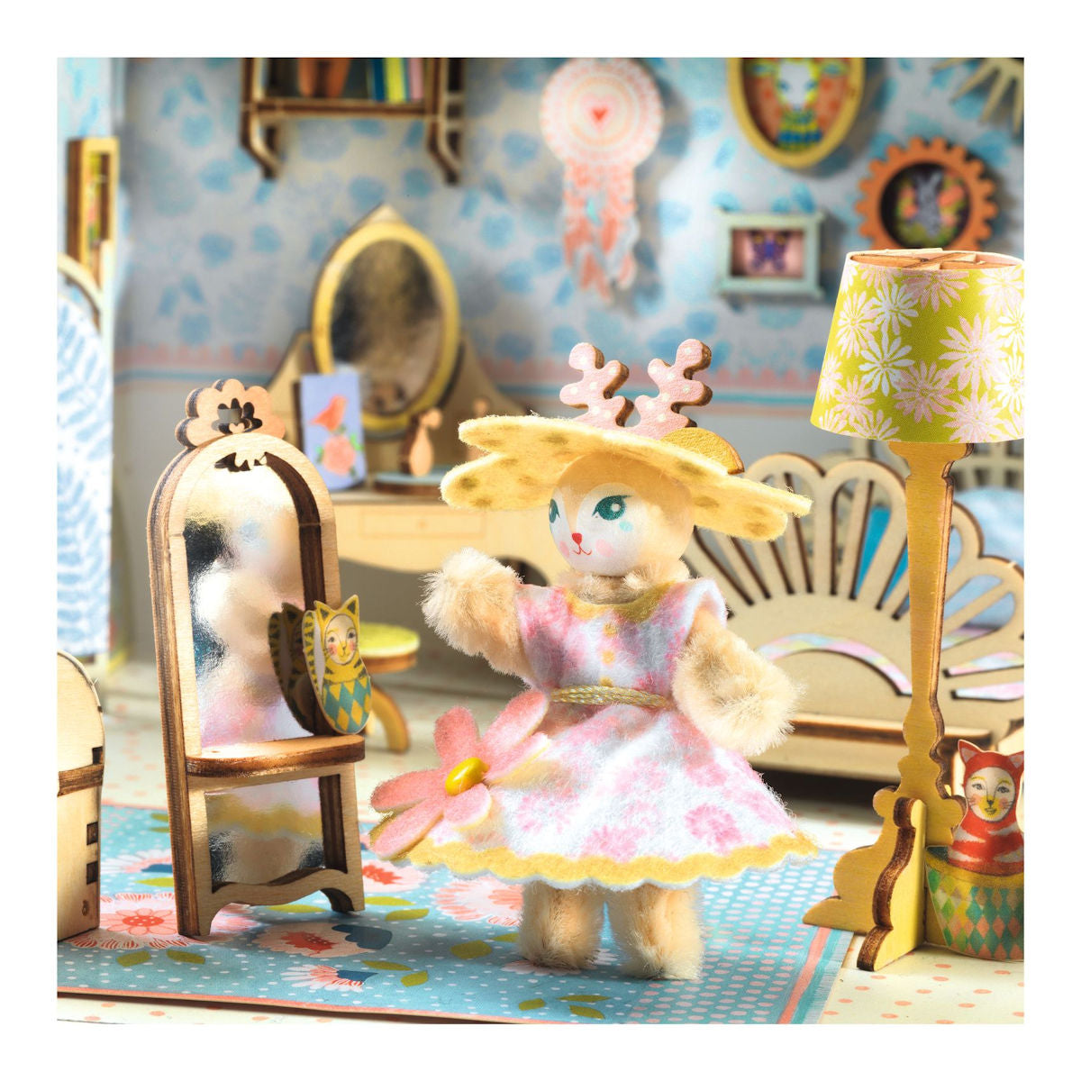 Djeco Mi House, DIY, miniatyr dukkehus - Alba