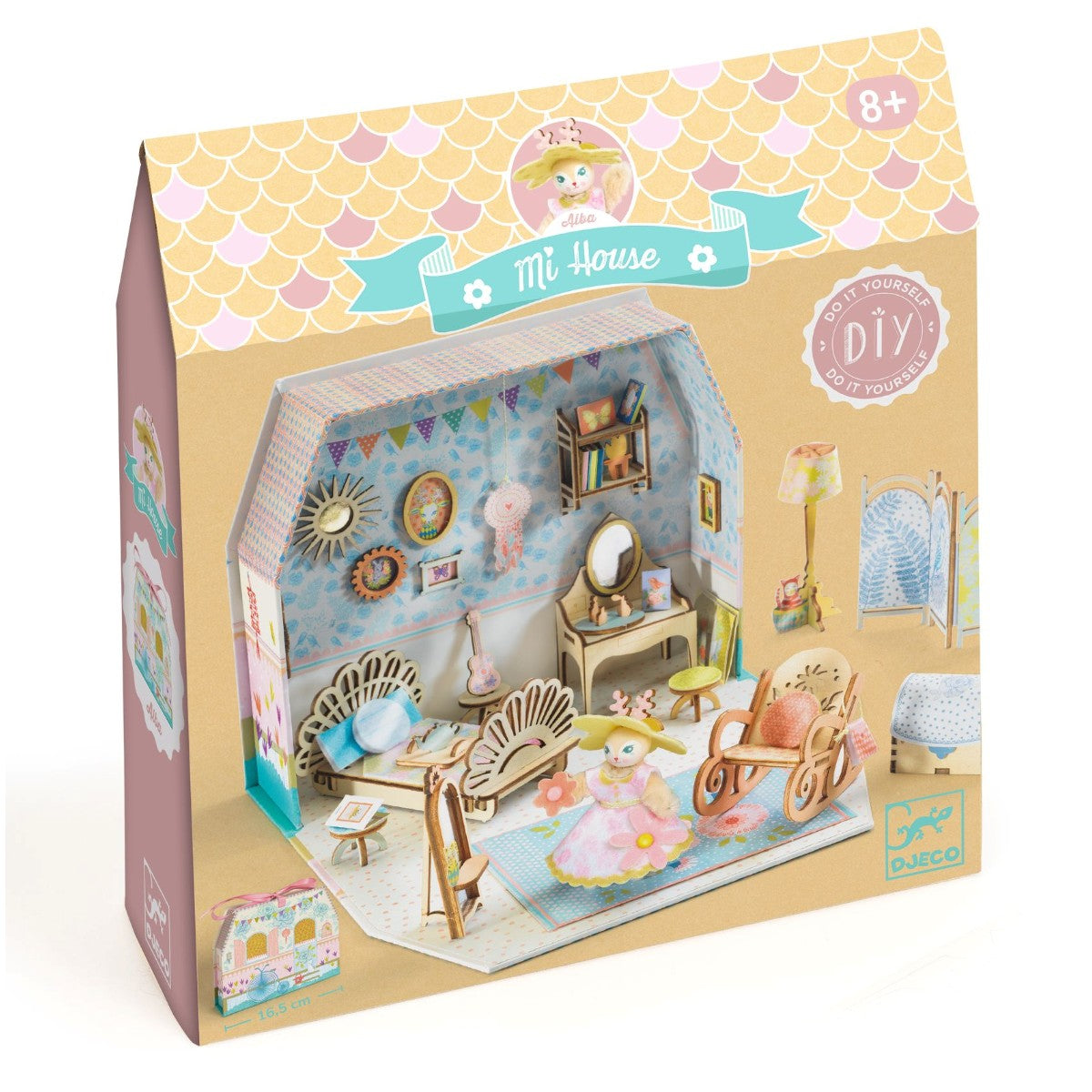 Djeco Mi House, DIY, miniatyr dukkehus - Alba