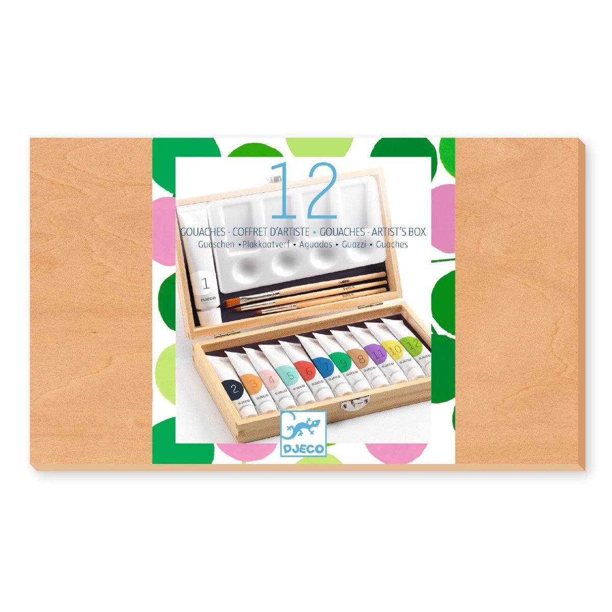 Djeco Kunstner Box, 12 Gouaches farver DJ08908