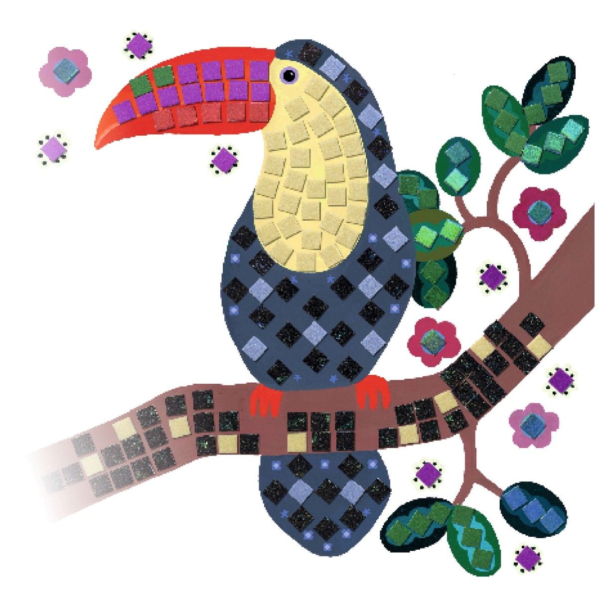 Djeco Mosaikk, Jungelens fugler