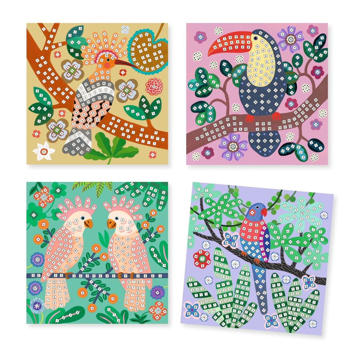 Djeco Mosaikk, Jungelens fugler