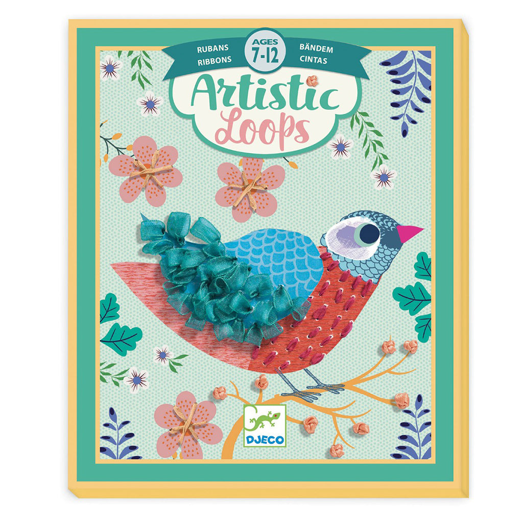 Djeco aktivitetsett med bånd, Artistic Loops - Fugler