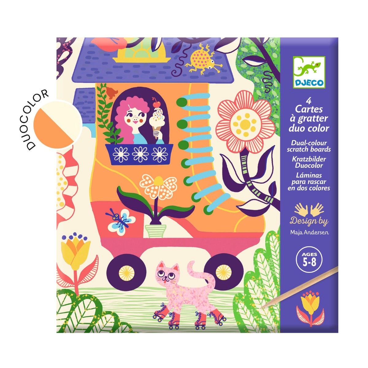 Djeco Kreativ Scratch, Skøre huse DJ09713