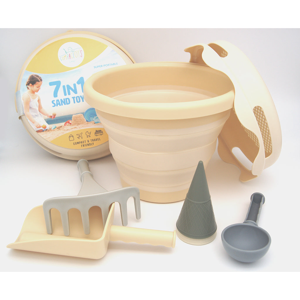 Compactoys sandleketøy, 7-i-én- Beige