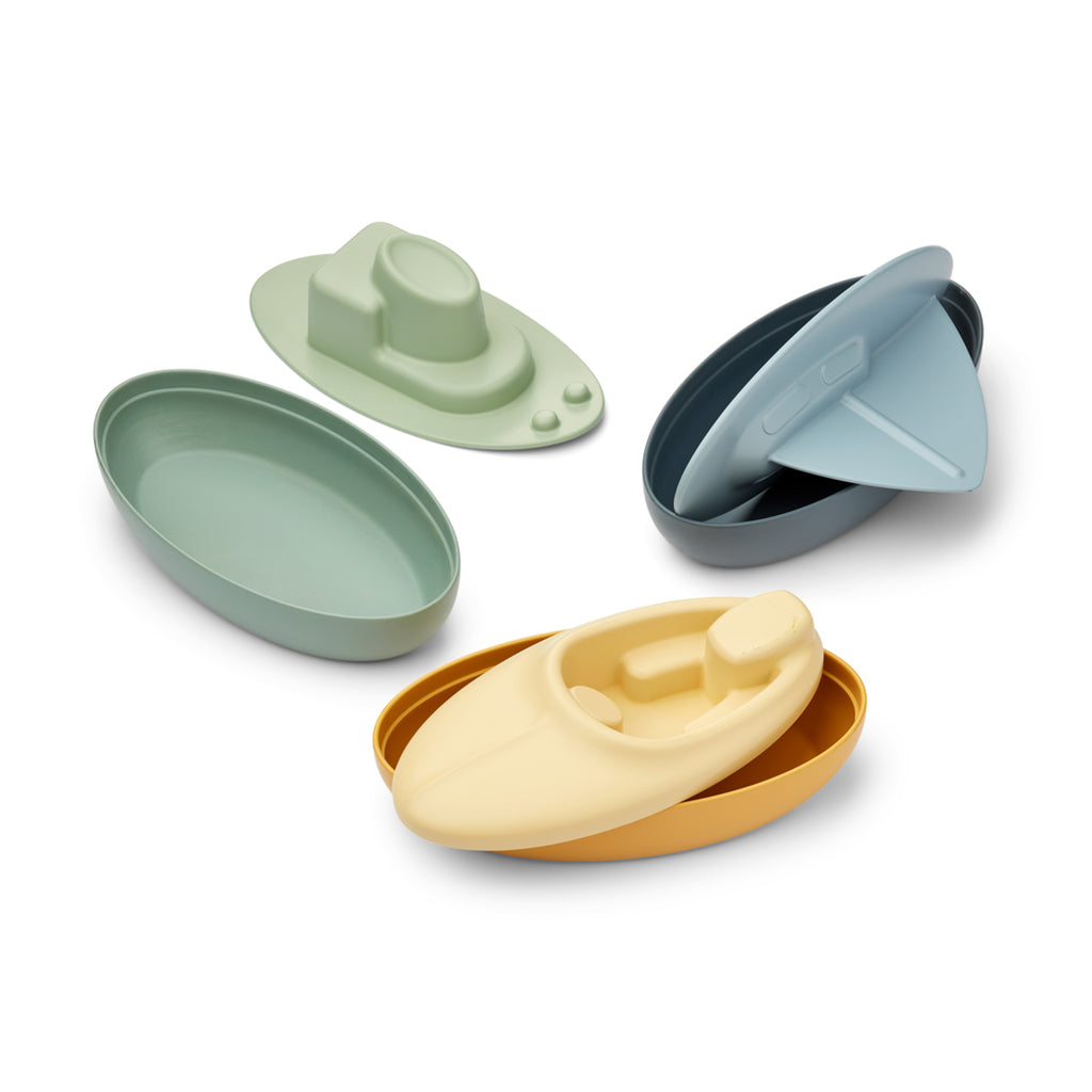 Liewood sandleketøy, Deborah båter - Whale blue multi mix