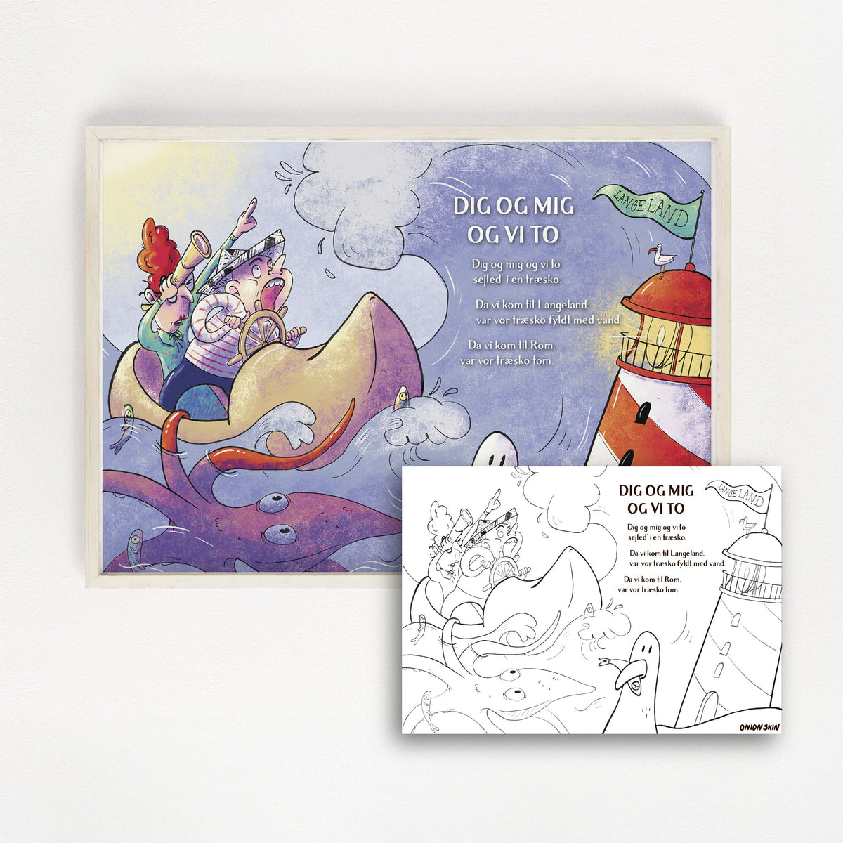 Onion Skin-plakat, Deg og meg og vi to – 30 x 40 cm