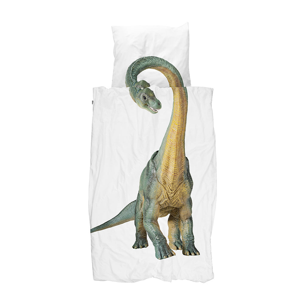 Snurk voksensengetøj med brontosaurus design