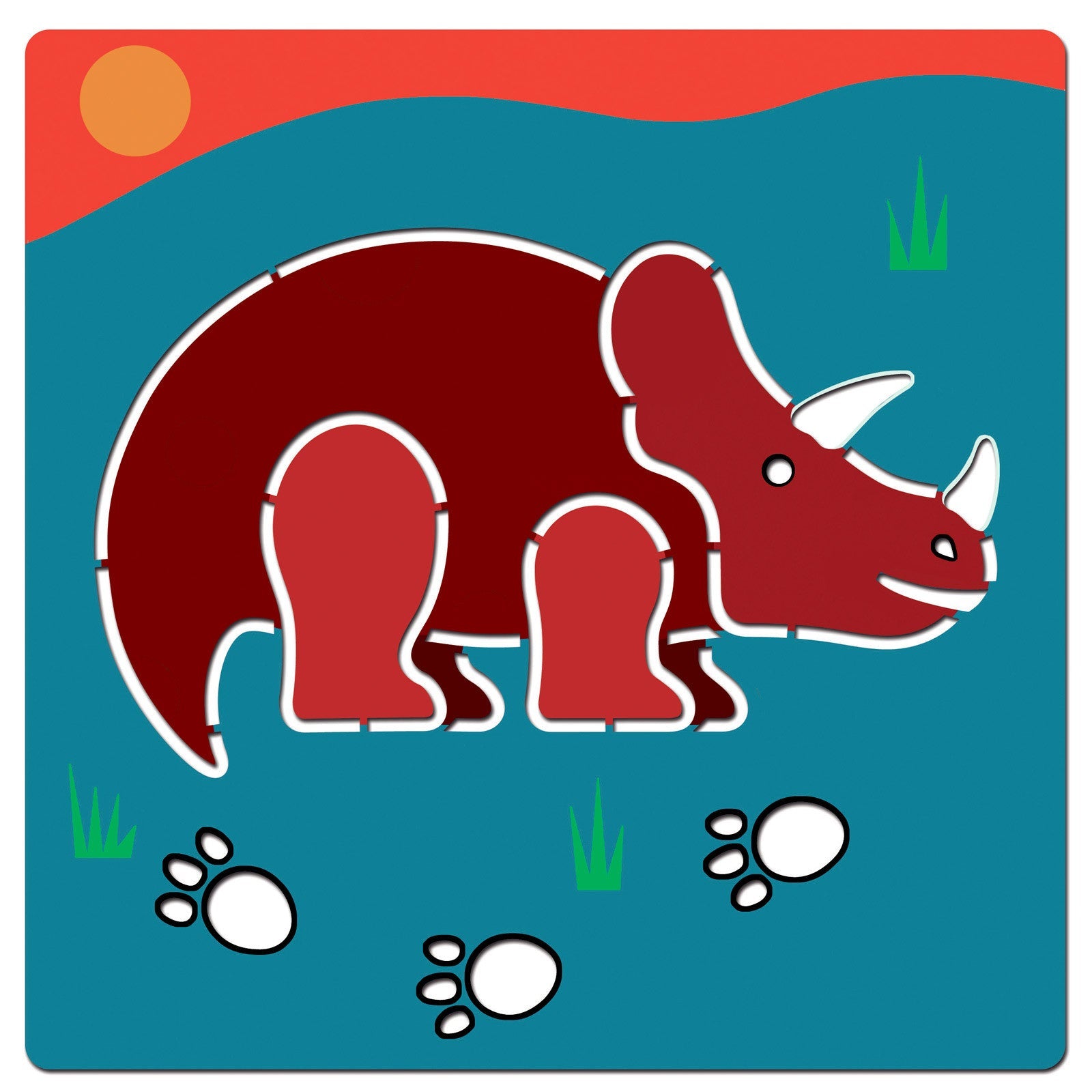 Djeco tegnesjablonger - dino