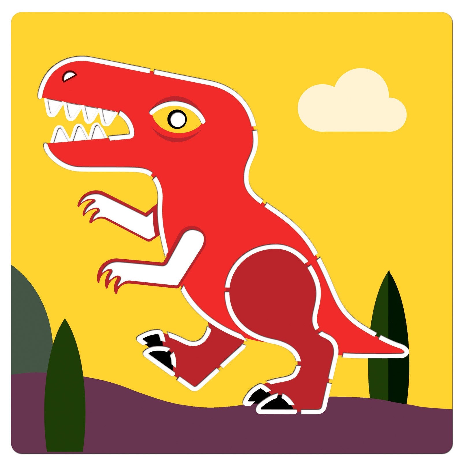 Djeco tegnesjablonger - dino