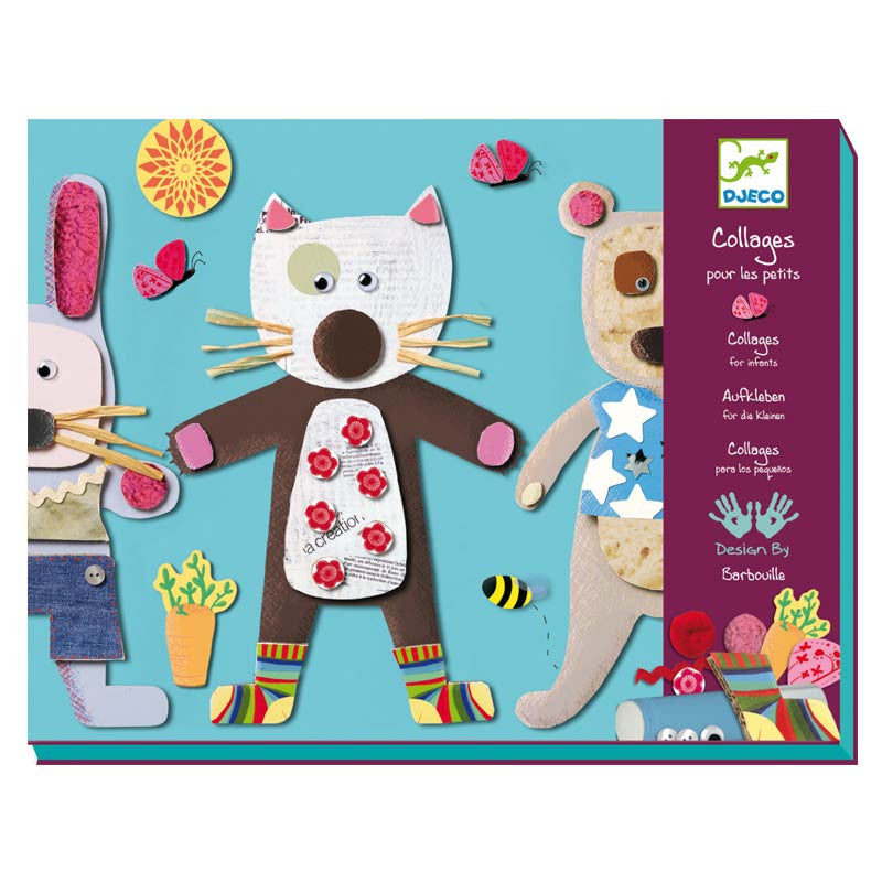 Djeco collage sett, dyremotiver