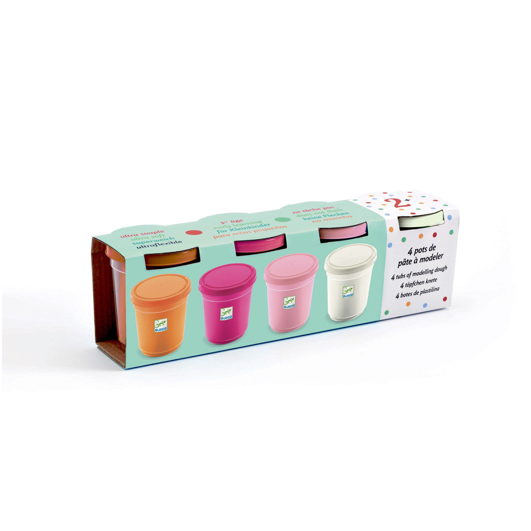 Djeco modellervoks, 4 lyse farver